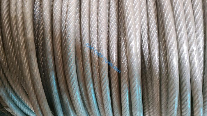 Cáp bọc nhựa phi 20 mm Cáp thép bọc nhựa phi 20mm